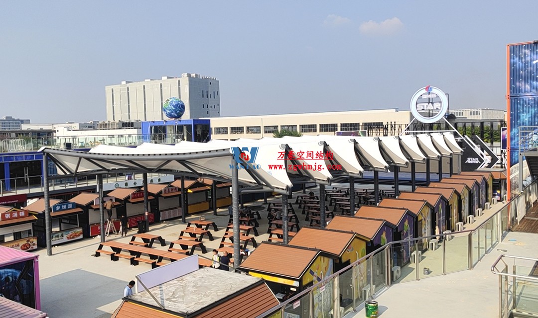 有骨骼、有皮膚的PTFE膜結(jié)構(gòu)建筑