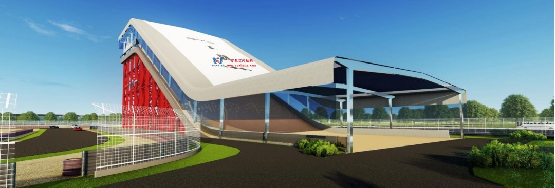 馭風逐沙，織就賽道美學——比亞迪紹興嵊州賽車場干拔沙坡觀景平臺鋼膜結構