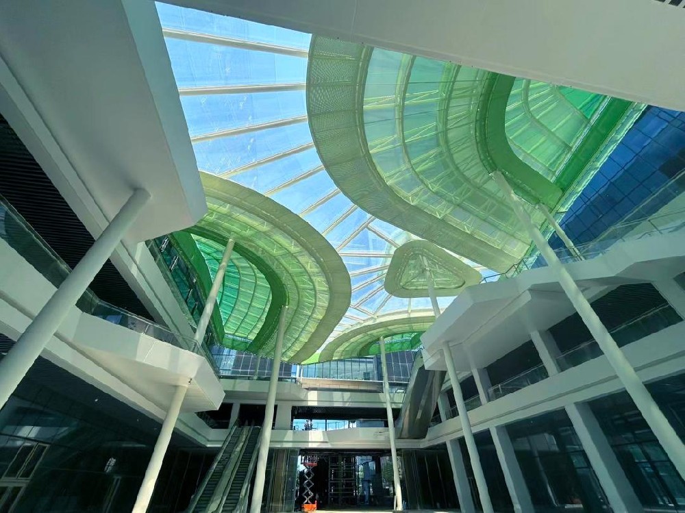 杭州爆紅新地標！鋼膜結構茶香穹頂！