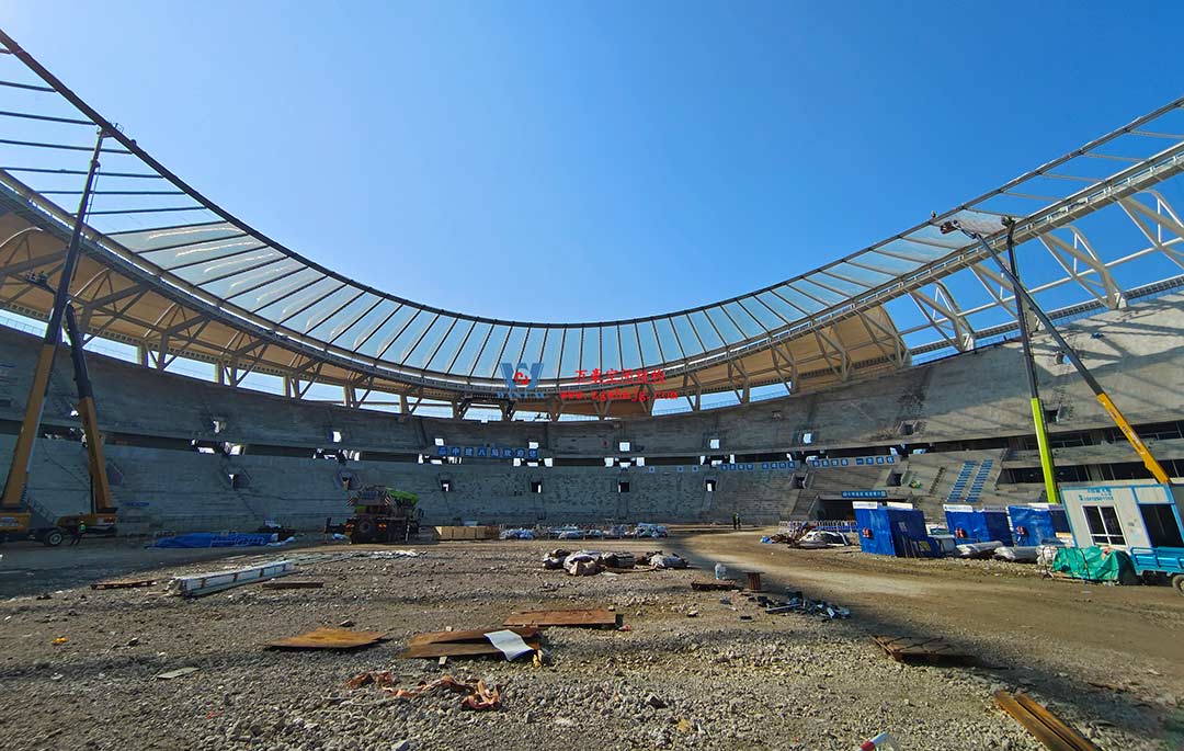 太湖之畔，華燈初上|無錫奧體中心施工加速