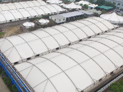 東廠(chǎng)區(qū)生化池膜結(jié)構(gòu)加蓋